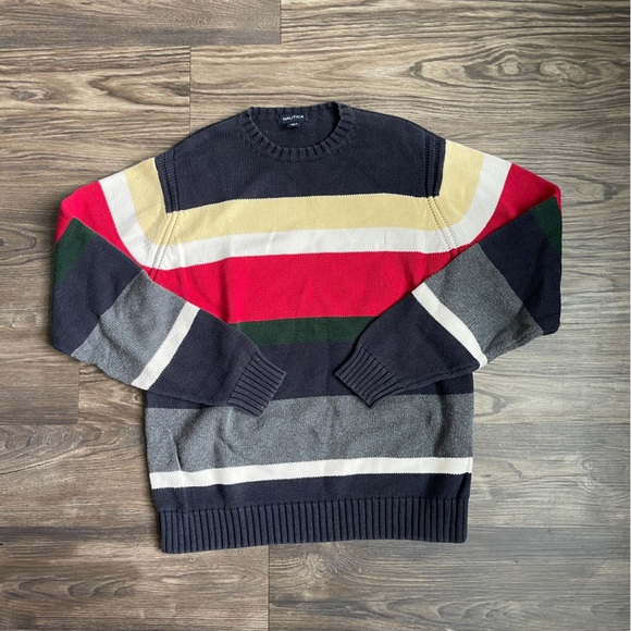 Nautica Other - Y2K Nautica Men’s Color Block Knit pullover sweater